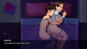 Madrastra en el probador de ropa desnuda