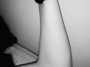 I tied her up and tortured her pussy with a vibrator then whipped her clit to orgasm - amature fun