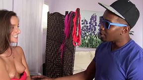 College Coed Amirah Adara Sucks A Big Black Cock With A Handjob And Facial