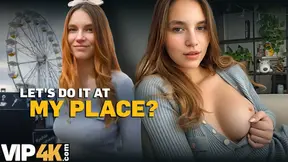 Redhead gets picked up and fucked in POV after the amusement park