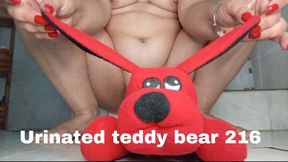 Urinated teddy bear 216