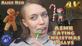 ASMR Eating Christmas Lollys