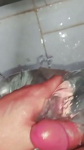 POV Solo Male  Real Amateur Bathroom Session   Clip 1