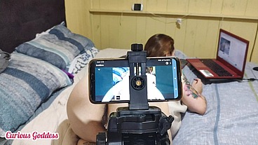 Curious Goddess - arregaçou meu cu na live e mostrou para todos ele aberto mostra e lambendo porra escorrendo dele parte 5
