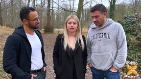 Georgia, Sexy Blonde, Gets Fucked by Two Cocks