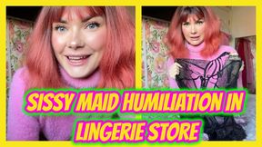 Sissy Maid Humiliation in Lingerie Store