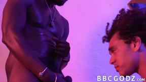 ”Kinky homo Derek Cline deepthroats jock Devin Trez huge black cock”