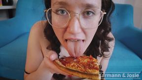 CUMINO&#039;S PIZZA: Italian guy gets mad at Irish Slut after she brings  back home american pizza