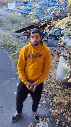 Masturbating in an Abandoned Factory Outdoors and Inside Halls