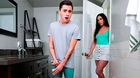 Health-obsessed stepmom makes him jerk off into a cup so she can taste his cum and check his diet