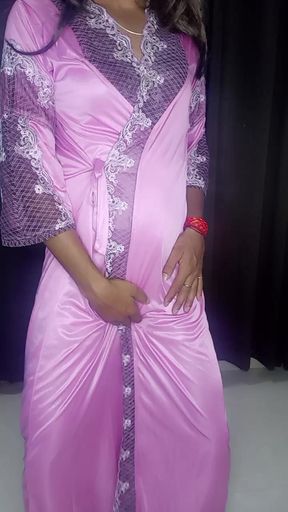 My hot cock after seeing my stepmom satin lingerie