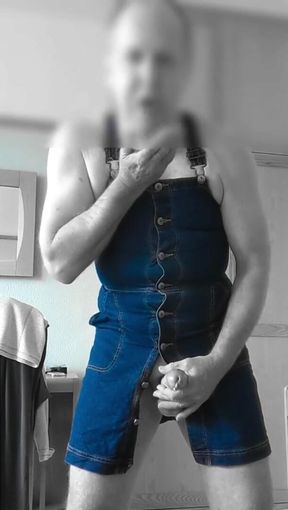 Reverse motion pinafore dress