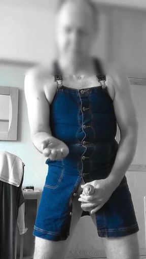 Reverse motion pinafore dress