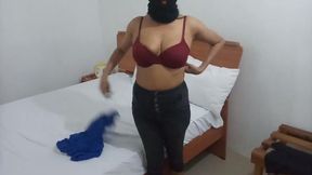 Indian Lady undresses in room with Big pussy and big Boobs