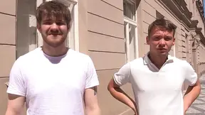 Threesome with two amateur sluts thrusting away