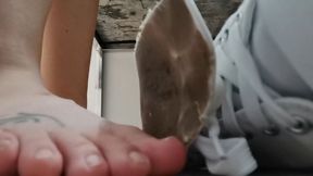 Big giantess and broken sneakers in the store dressing room 1080HD