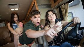 ”Road-Trip Threesome: Married Couple Picks Up Hot Hitchhiker”