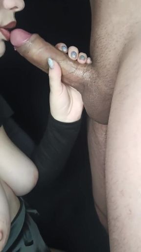Gently fucking my lover in the mouth