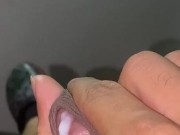 Enjoy how my mouth screams with pleasure for this rich handjob until I cum