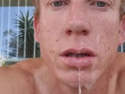 Guy has first experience with cum from wife's best friend