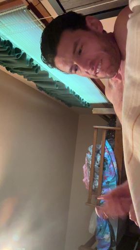 On Bed, Side View of Ripped Abs, Dirty Talking Big but