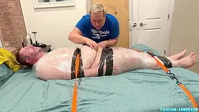 Ticklishchub: Dom Stepdaddy Matt Gives Diffy Cock And Feet Worship While Wrapped - Daddy Dom And Matt Daddy