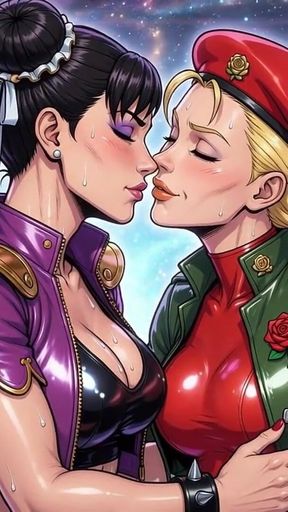 Cammy and Chun Li Kissing Ai