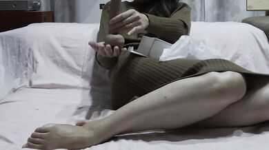 ≪レビュー動画第3弾!!まるで本物？！初ディルド≫おもちゃを使ってオナニーしてみました！_Fancy Lover Mサイズ