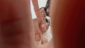 8k VR360The Little Man Was Shrunk and Destroyed by His Two Girlfriends