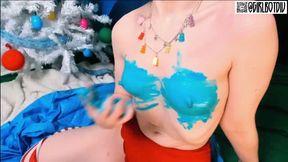 Christmas Clown Gets Messy &amp; Shows Butt