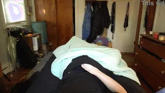Hairy amateur solo male masturbates to full body orgasm