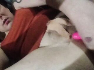 Tucked n taped tease with fresh toy