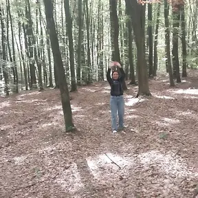 Hot amateur MILF gives a wild blowjob in the park
