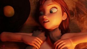 Anna's royal booty gets ravaged by multiple cocks in this kinky 3D animation.