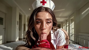 Arab Nurse Knows How to Squeeze Out Every Drop of Cum.[AI]