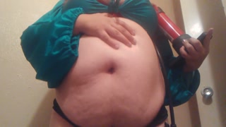 Huge Belly Inflation w/ Bike Pump and Chugging Part One