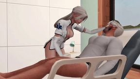 stepdaughter-nurse seduced and cured her stepfather with juicy pussy, big belly button and deep throat (sims + anime hentai + sfm)
