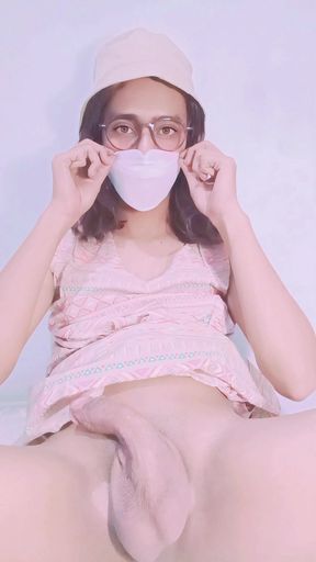 Asian Skinny Femboy Sissy Cum Twice