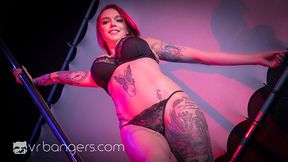 VR BANGERS Pink Hair Tattooed Stripper Fucks You After Show