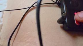 Sissy's Nipples Receive Shock Treatment