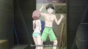 Teen Fucks Busty Asian Babe While Creepy Neighbor Spies Silently Nearby