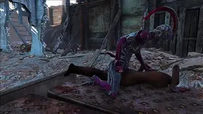 Fallout 4 Warrior Claims His Prize – Wild Blowjob from Busty Beast Queen