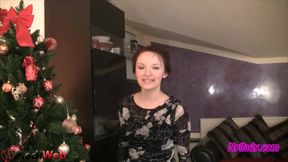 Nyllady Footplaying with a Phone Card in Patent Black Stockings