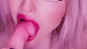 Big Dildo as a big lollipop Sucking JOI cum countdown