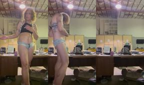 Trans Audition Slut Desk Gush Cum Flood Slouch Destroyed