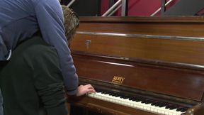 Sexy gay boys are willing to try a new pose on the piano
