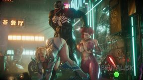 Emma Frost - Venom Pounds Her in the Back Alleyway