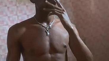Hot shower dry off and cleaning my toes
