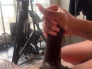 Dripdrop Thick Ebony Faye Noir Masturbates Cummy Dick Post Orgasm Torture Hard Bbc Nice Handjob