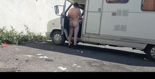I get completely naked on the street
